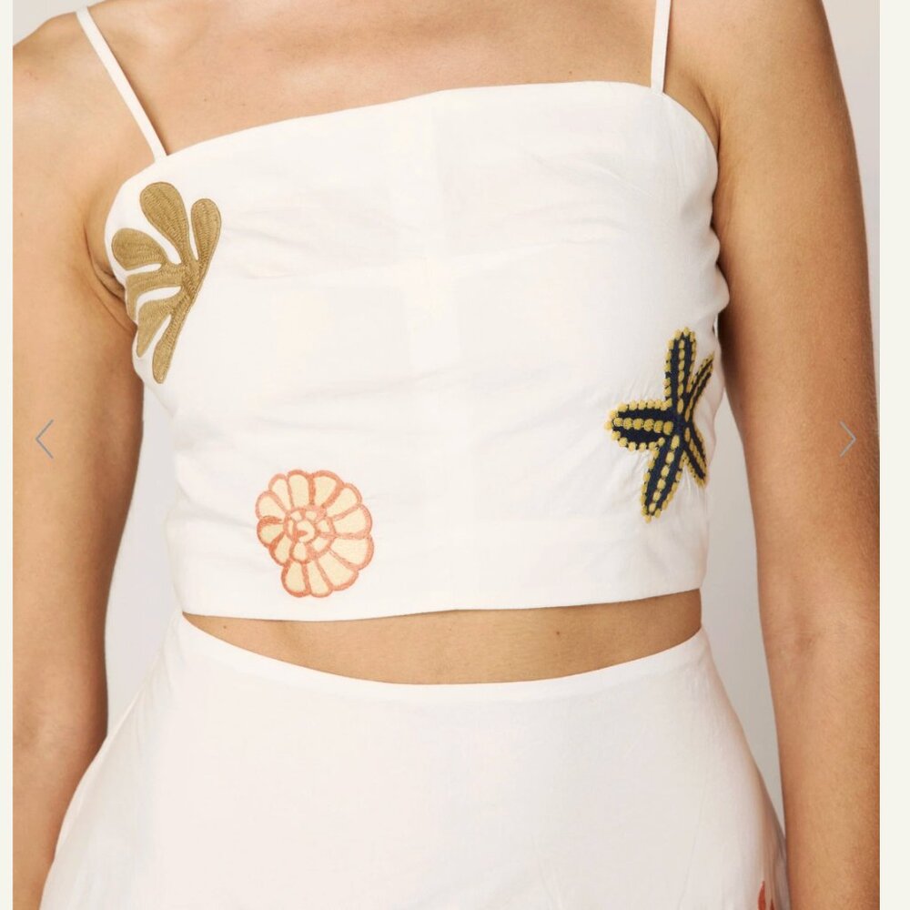 Cleobella Sage Top in Ivory Multi Size Medium NWT - Picture 4 of 13